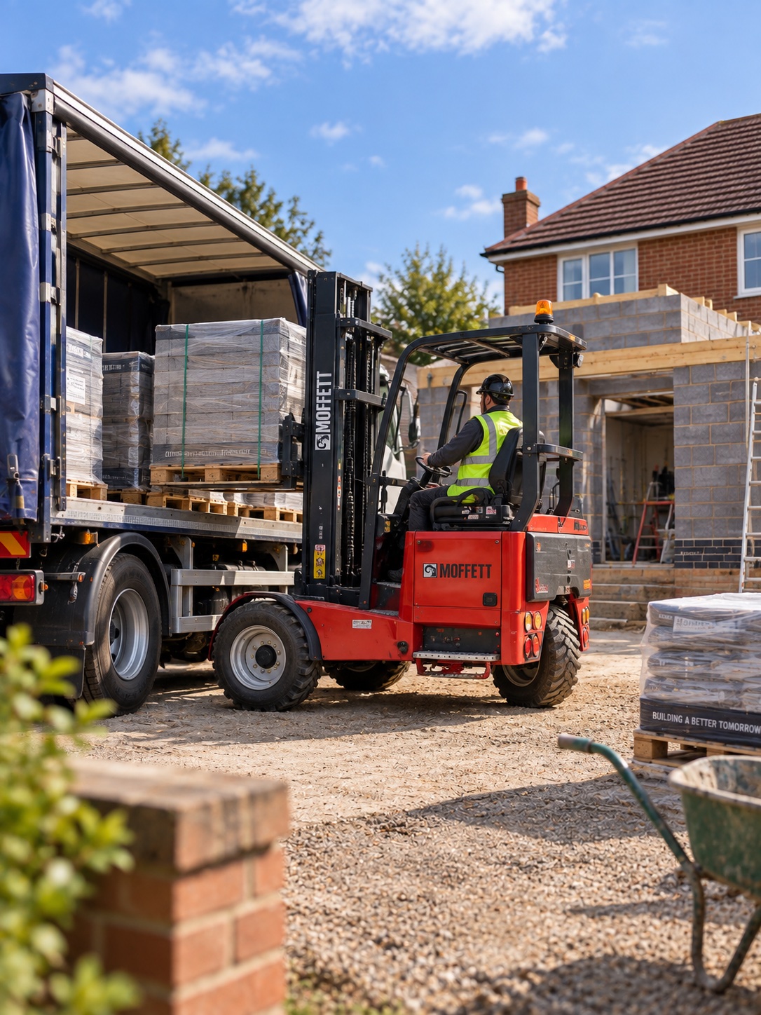 Moffet Vehicle Unloading Delivery Truck